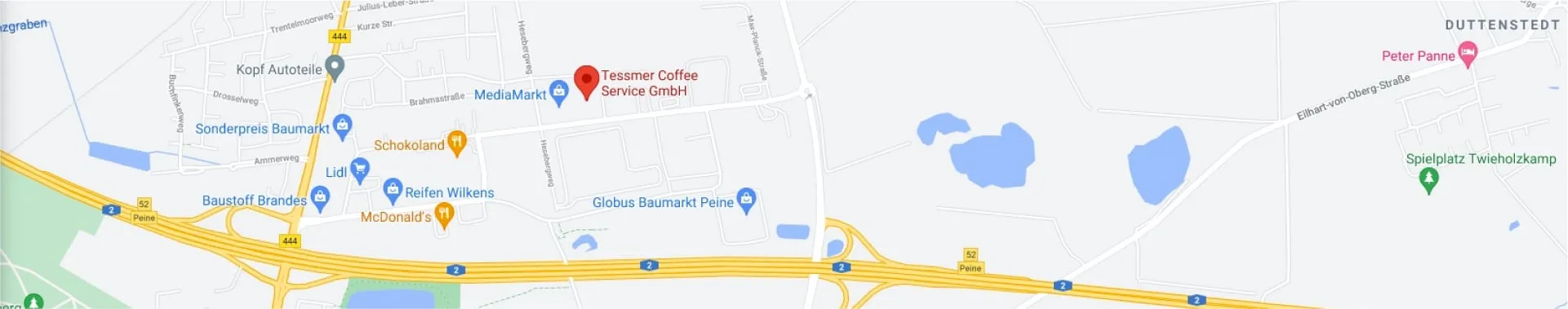 Anfahrtsbild zu Tessmer Coffeeservice in Peine